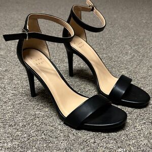 A New Day Black Ankle Strap Heels